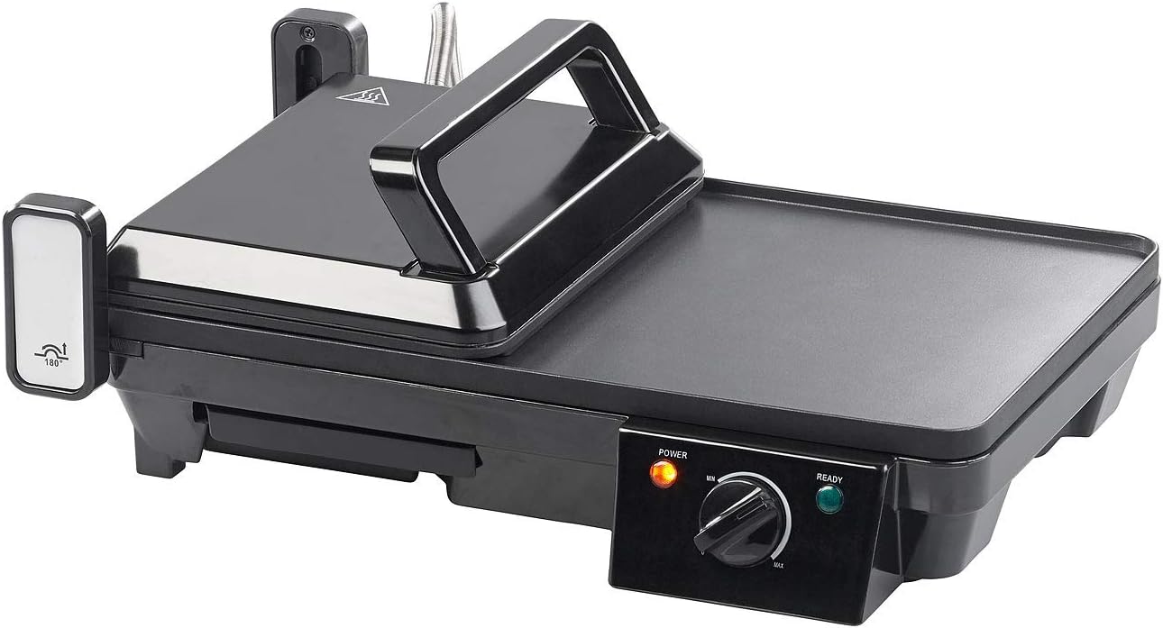 etezen - grille-plancha 2 en 1 2000W - table - cuisson rapide