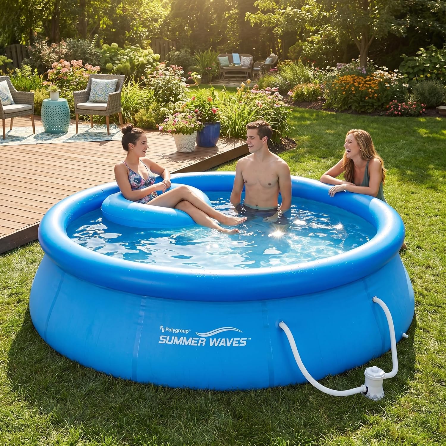 etezen Piscine de 366 x 91 cm, installation rapide, idéale pour la famille, avec pompe de filtration