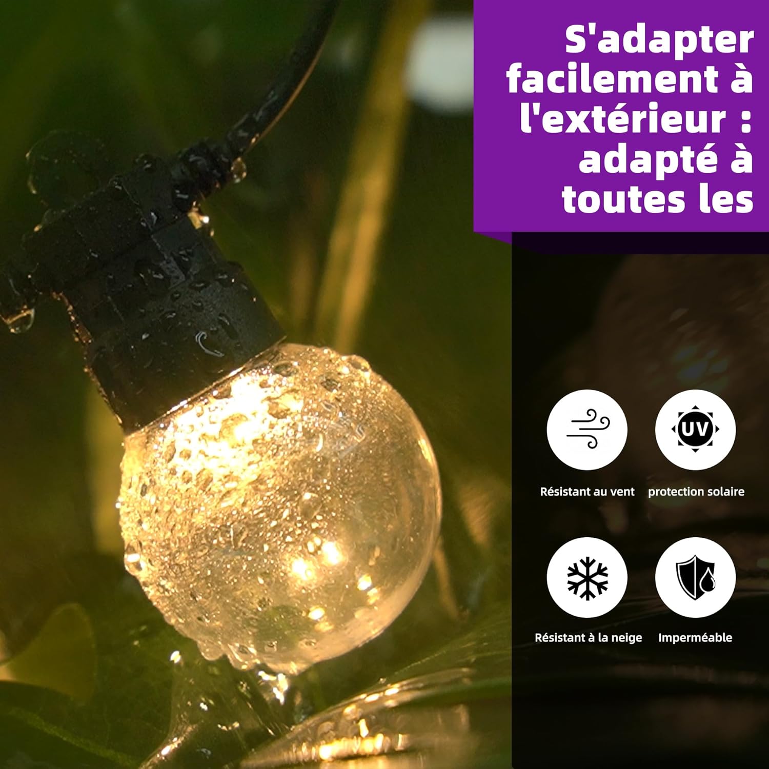 etezen - tonnelle extérieur - 3 x 4,25 m - alu double toit, rideaux, LED