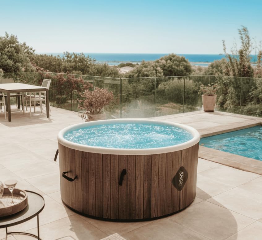 etezen Helsinki Spa Gonflable - 150 cm de diamètre - 800 litres - Moteur 2240 W - 2 à 4 Personnes - Massage 140 Jets