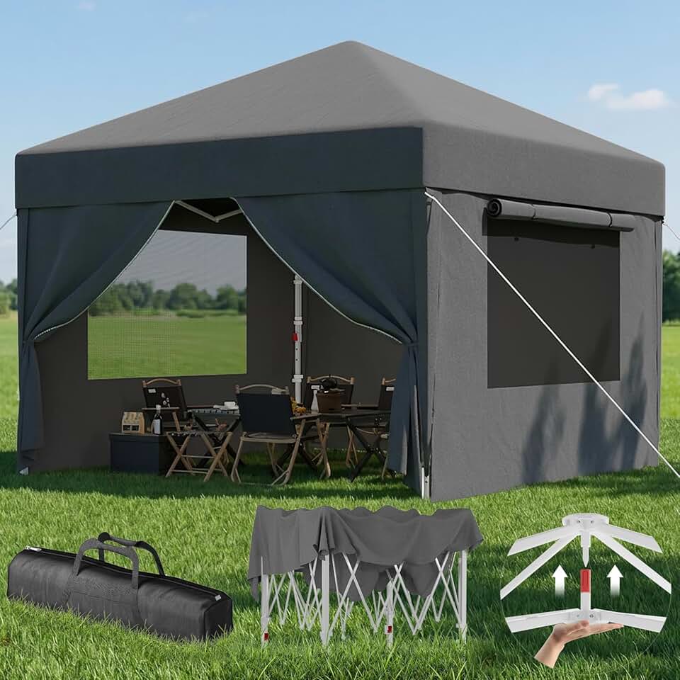 etezen - tonnelle pliante 3x3m - imperméable, moustiquaire, UV50+