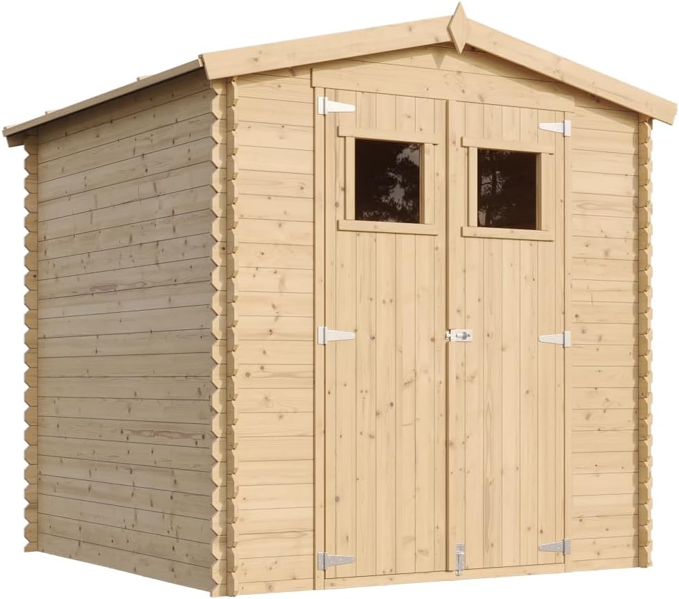 Abri de Jardin en Bois - Stockage extérieur I216xL206xH218 cm/ 3.53 m2 Petit abri à Outils, Local à vélos - etezen M343