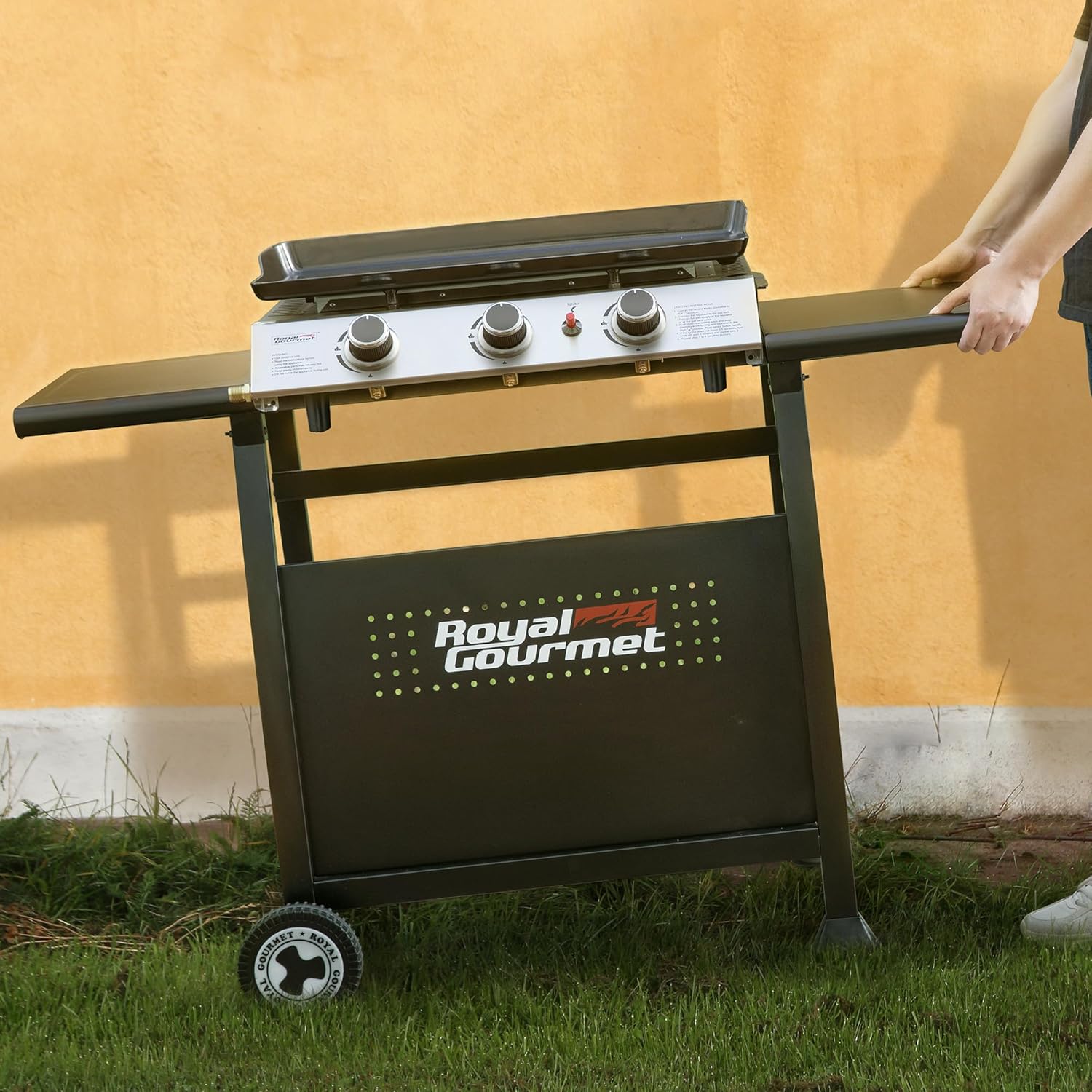 etezen - Plancha sur chariot 62x35,5cm - 3 brûleurs puissants 7,5kW