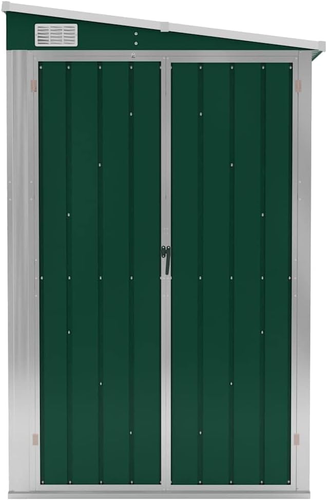 etezen Abri de Jardin Mural Vert 118x288x178 cm Acier galvanisé,Structures extérieures, Cabanes & abris de Jardin,316225