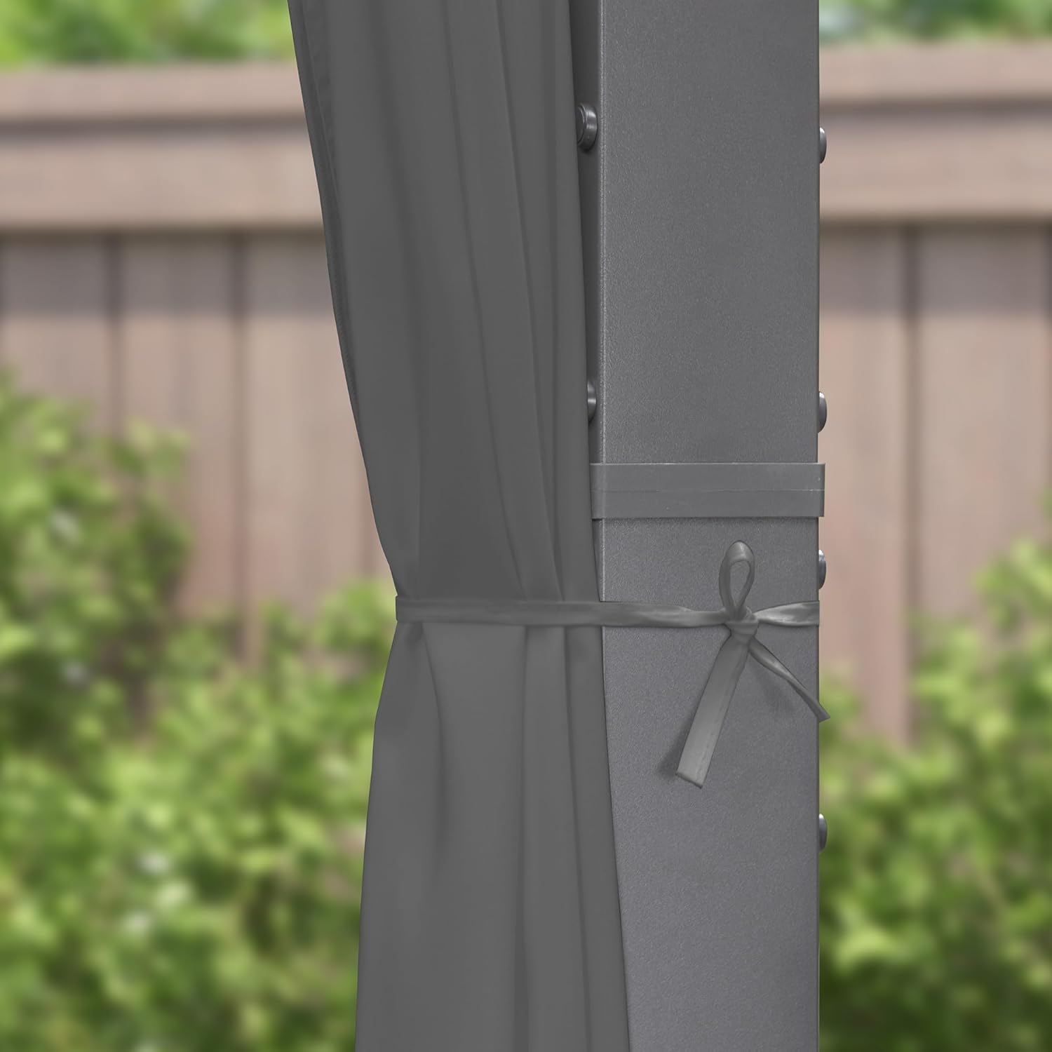 etezen - pergola aluminium série 4x3m rideau toit coulissant gris