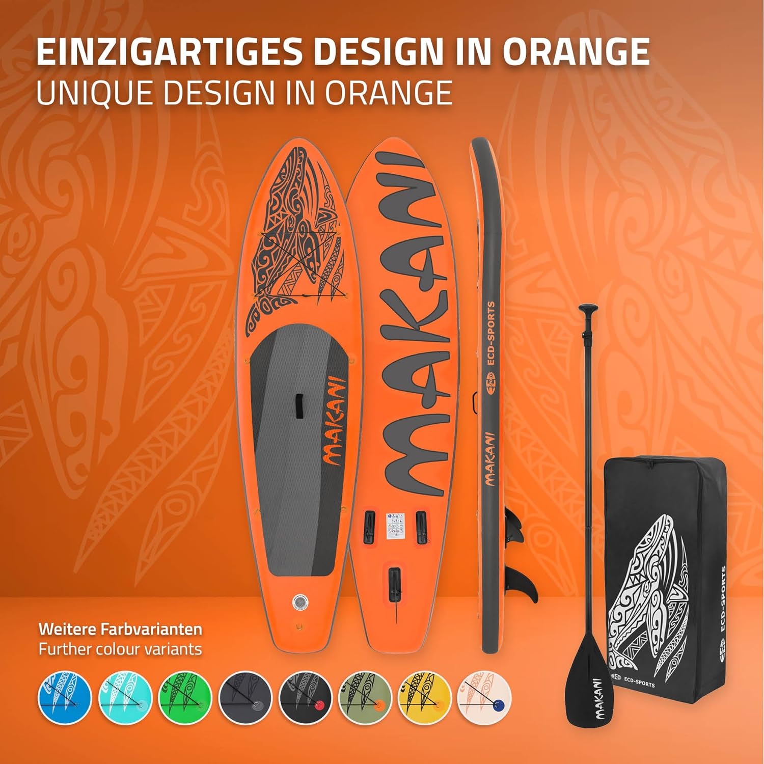etezen - Stand Up Paddle Série - 305/308/320/380 cm - PVC, 120/150 kg, ép. 10/15 cm