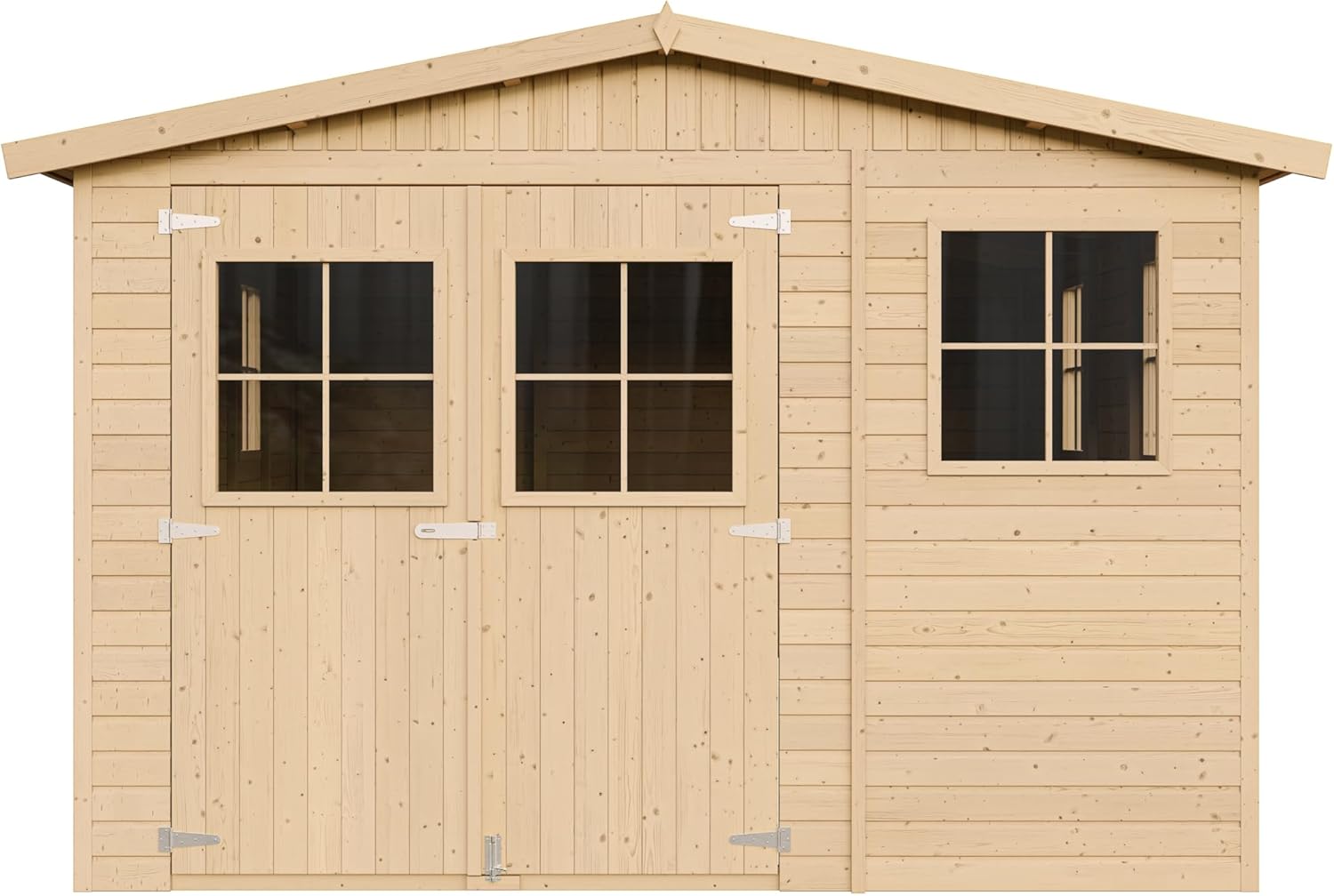 ABRI de Jardin en Bois Exterieur avec Les PLANCHERS IMPRÉGNÉ - Chalet en Pin/épicéa- H226x324x516 cm/15 m²- Construction de Panneaux- Rangement pour vélos, Remise à Outils- etezen M337+M337G