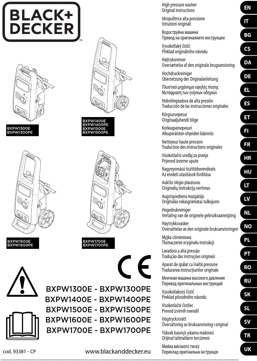 etezen Nettoyeur Haute Pression BXPW1600PE avec Patio Cleaner et Brosse Fixe (1600 W, 125 Bar, 420 l/h)