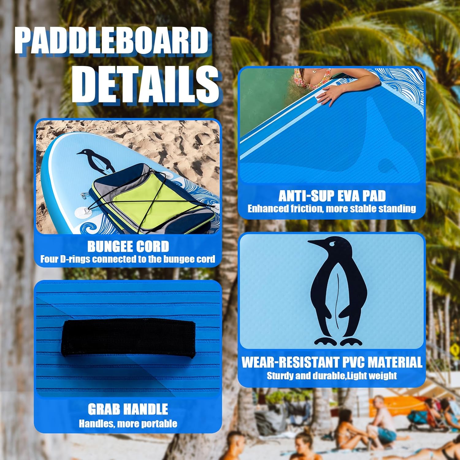 etezen - Paddle Gonflable Adulte - 320cm - SUP avec accessoires complets