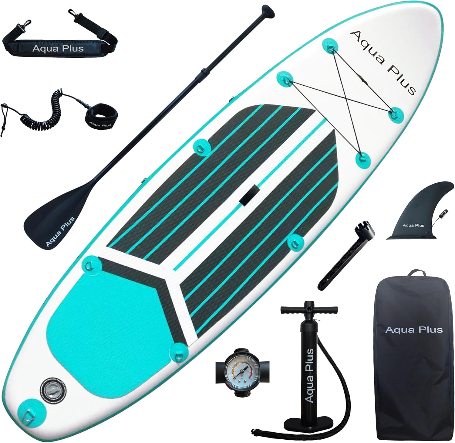 etezen - SUP gonflable - 15 cm épaisseur - pagaie, pompe, sac, laisse