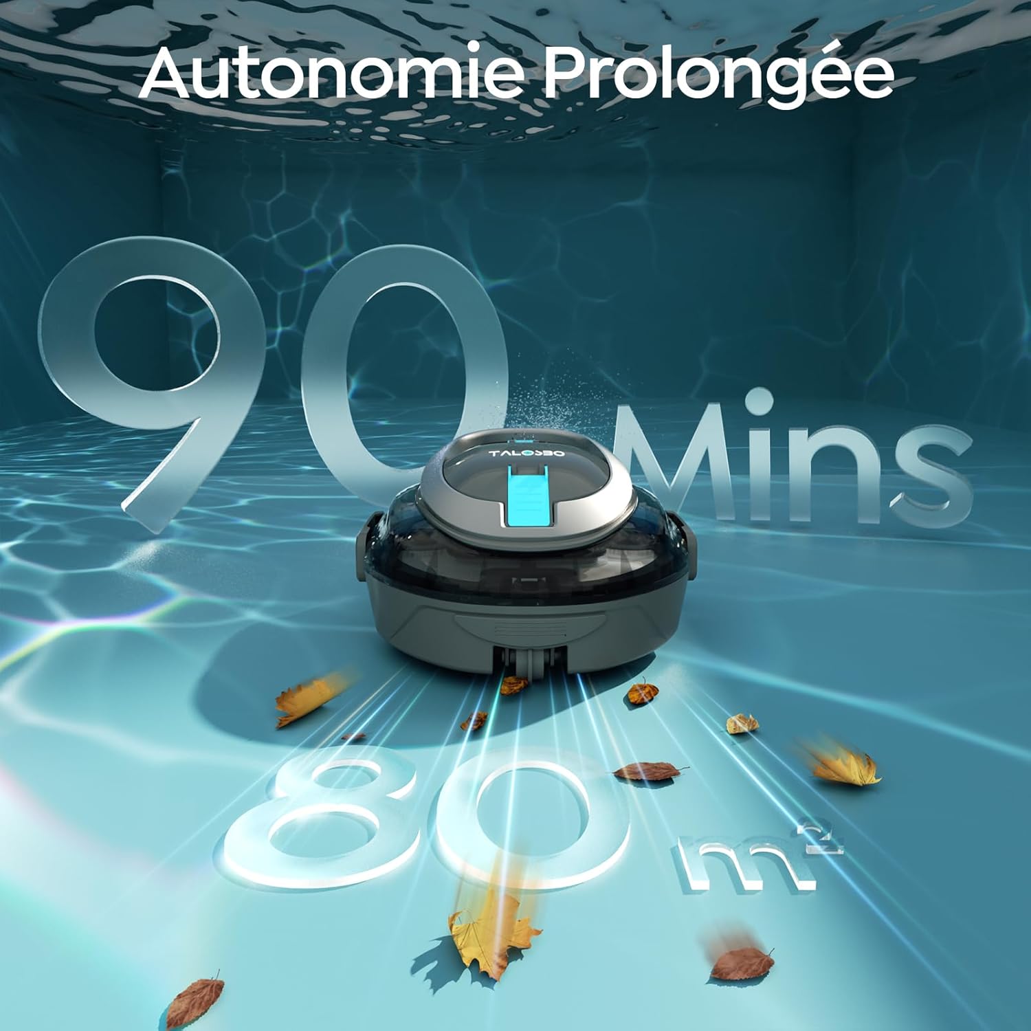 Robot piscine - S2 Série - 90 min autonomie, aspirateur sans fil