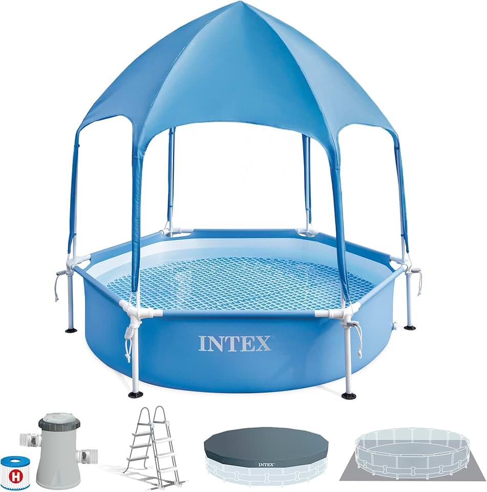 etezen Piscine avec Cadre en métal de 1,83 m x 38 cm - Taille d'installation : 1,83 m x 38 cm (28209NP)