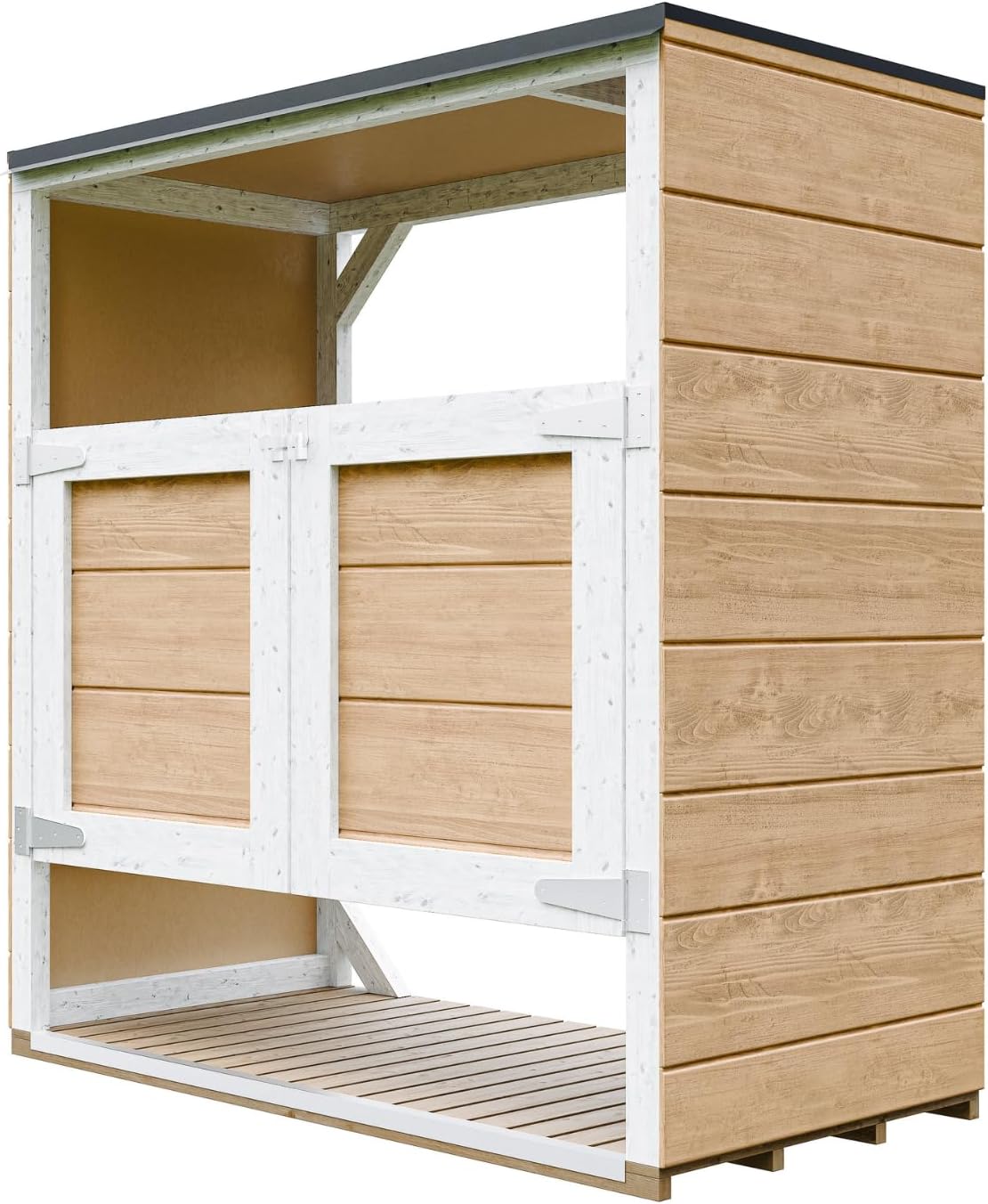Abri de Jardin pour poubelles, Cache Poubelle extérieur 2x240L – Coffre de Rangement Exterieur, Armoire de Jardin, cabane de Jardin Exterieur – etezen M980A-HARVEST Honey