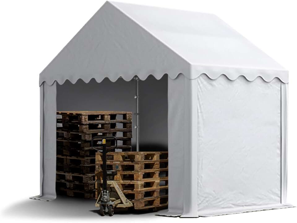 etezen - Tente de stockage PVC 3x2m, bâche imperméable blanche, 700N