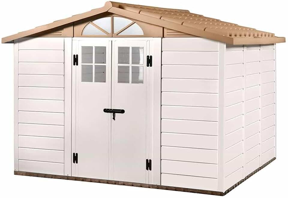 etezen - Tuscany Evo 280 - 261x309x225 cm - Résine, 8 m², Blanc/Beige