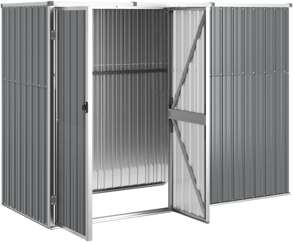 etezen Abri à Outils de Jardin Gris 225x89x161 cm Acier galvanisé, Maison & Jardin, Pelouses & Jardins, Vie en extérieur, Structures extérieures, Cabanes & abris de Jardin, Gris, (Poids 36.62KG)