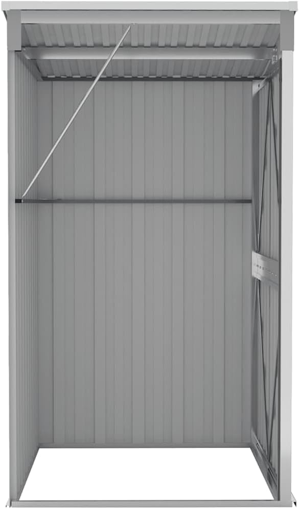 etezen Remise de Jardin Murale Gris 118x100x178 cm Acier galvanisé,Structures extérieures, Cabanes & abris de Jardin,316218