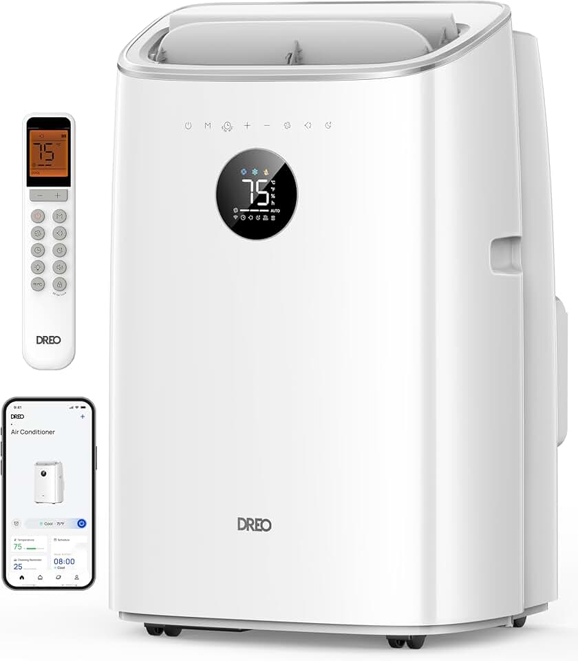 etezen - climatiseur mobile série AC318S - 7500 BTU, 3-en-1, silencieux, 2,5L/h, contrôle app/voix, kit fenêtre, AC318S