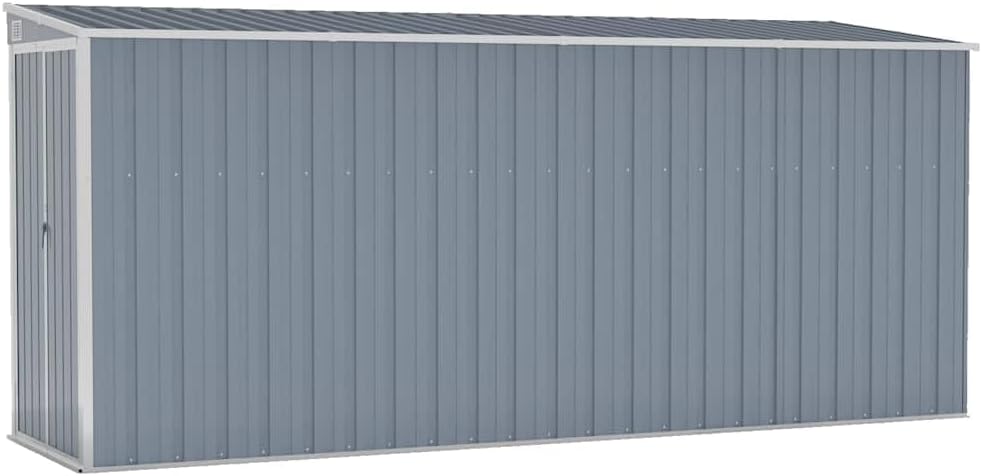 etezen Abri de Jardin Mural Gris 118x382x178 cm Acier galvanisé, Maison & Jardin, Pelouses & Jardins, Vie en extérieur, Structures extérieures, Cabanes & abris de Jardin, Gris, (Poids 47.9KG)