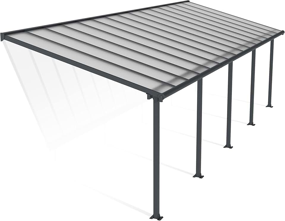 etezen - Pergola aluminium adossée 27,3m², polycarbonate, garantie 12 ans