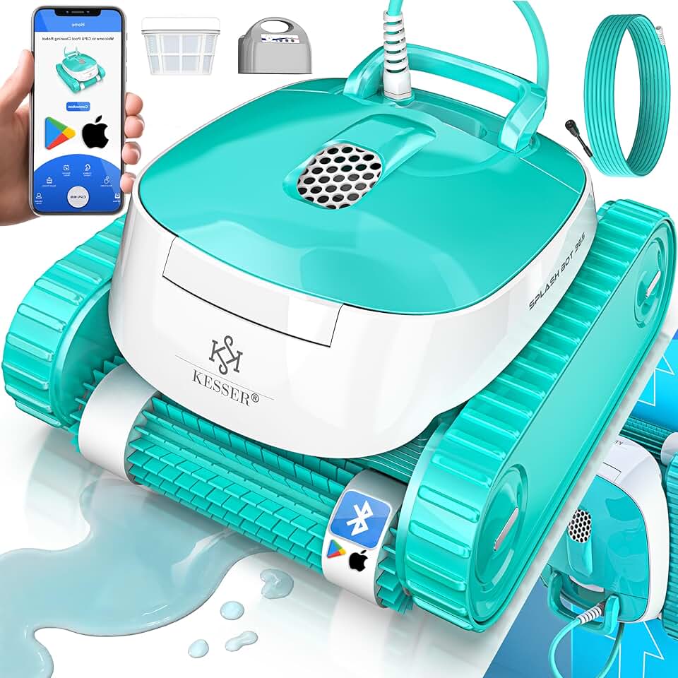 etezen - Robot piscine série contrôle app - 100m² - sol/mur, nettoyage ligne d'eau