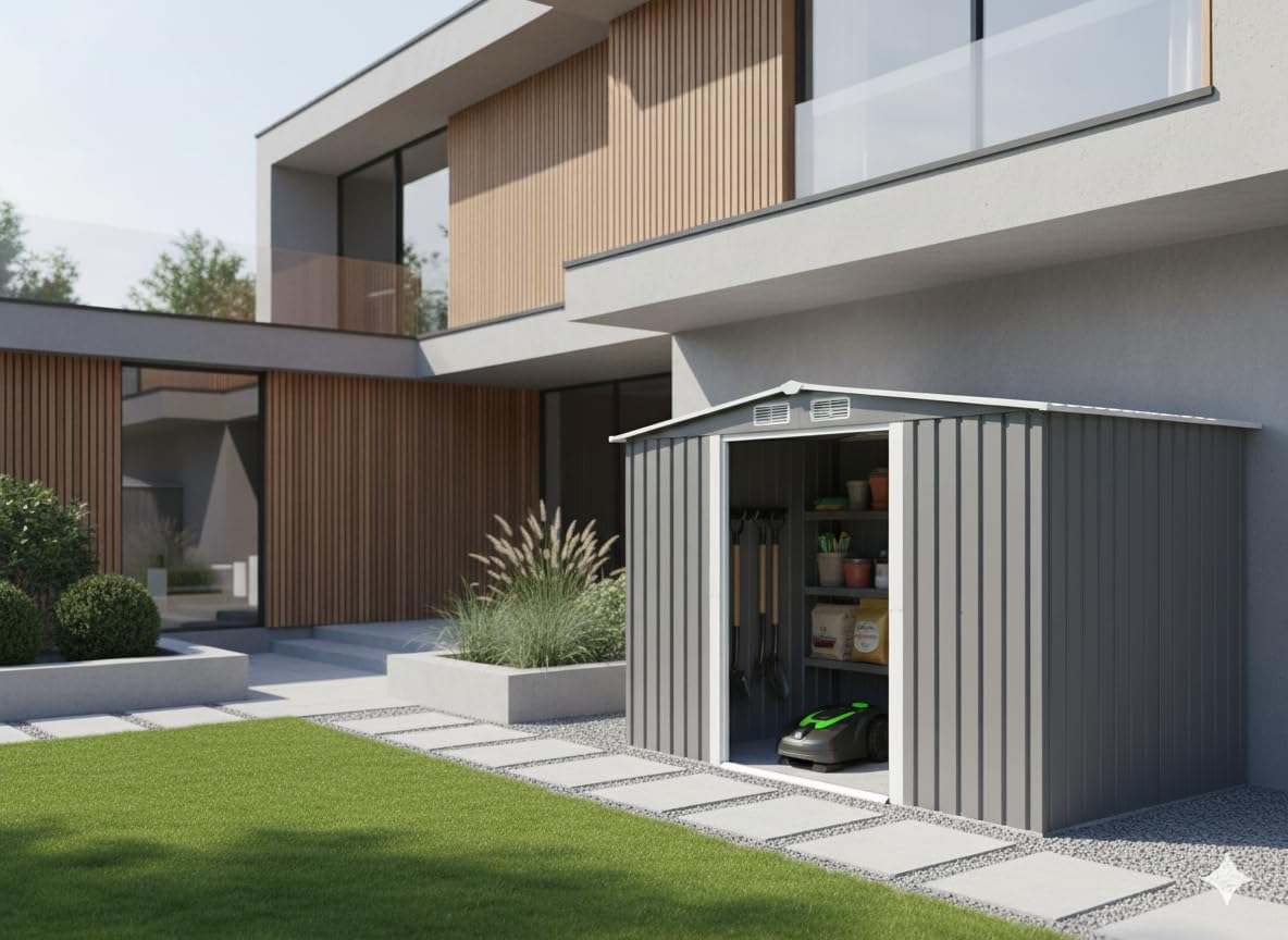 etezen - Jura - 6.66 m² - Abri métal robuste rangement jardin