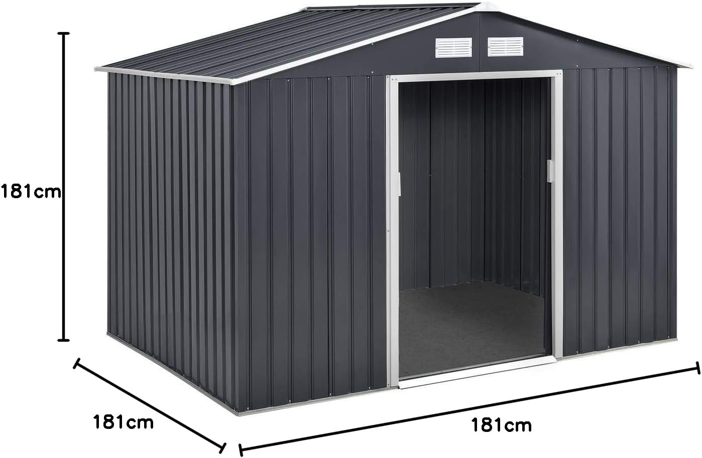 etezen - Vegas - 5.29m² - abri de jardin métal gris - 1299_93415