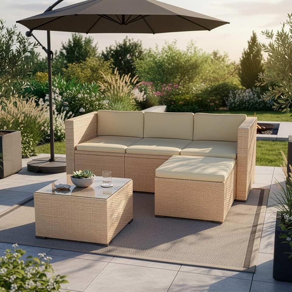 etezen - Punta Cana M - canapé, tabouret, table, coussins - pour 3-4 personnes