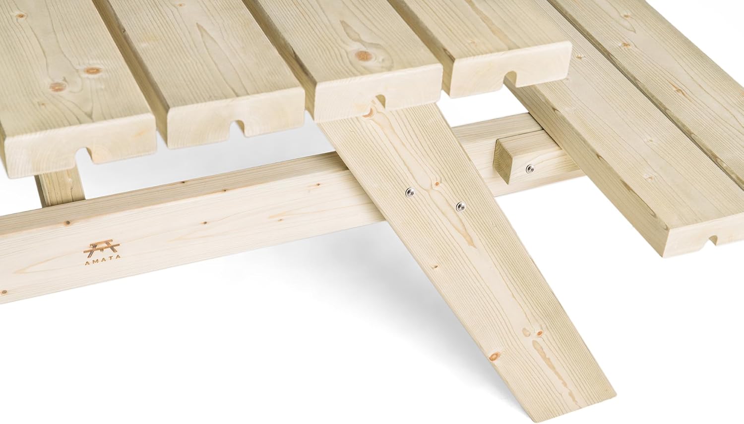 Table de Pique-Nique - Collection UNGURS - Résistante aux intempéries - Sièges pliants, idéale jardin_extérieur - etezen-