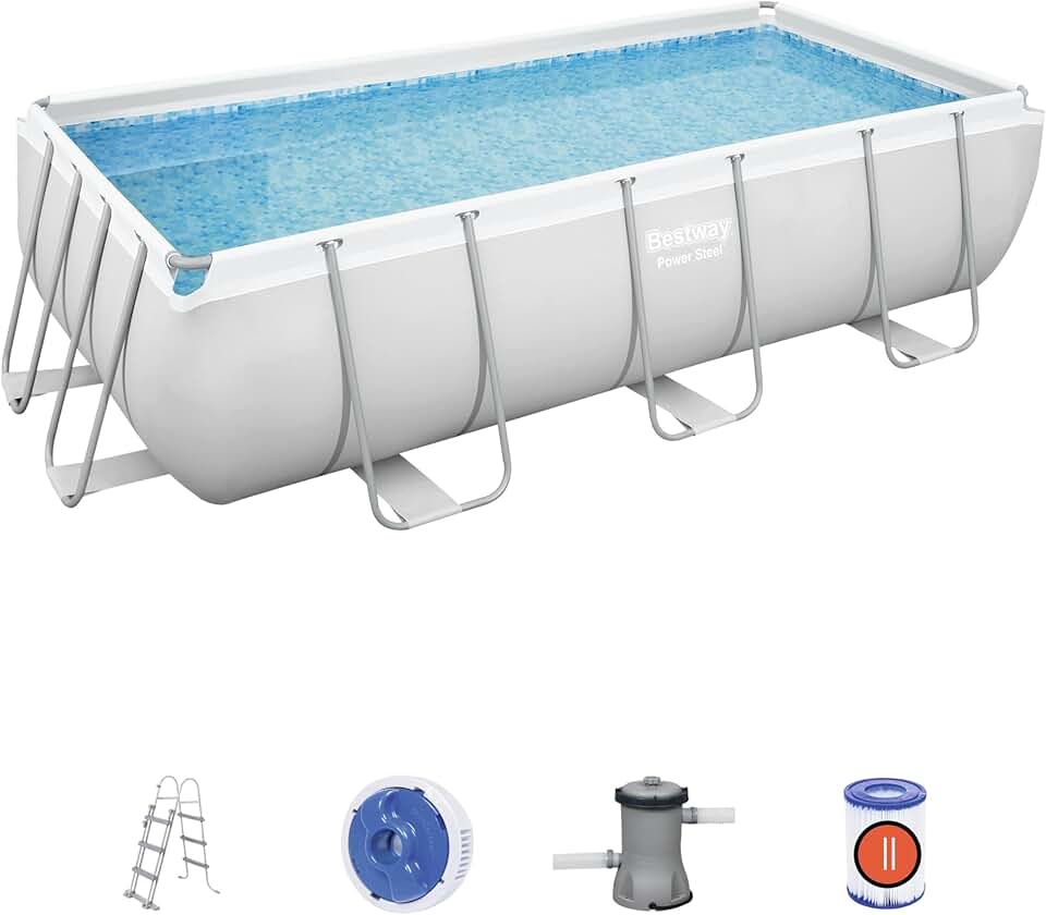 etezen - Power Steel rectangulaire - 404x201x100 cm - piscine tubulaire 56442