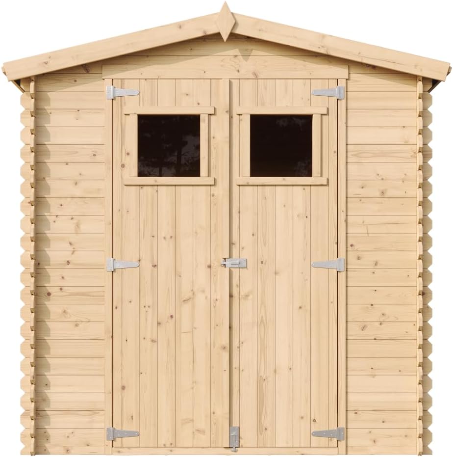 Abri de Jardin en Bois - Stockage extérieur I216xL206xH218 cm/ 3.53 m2 Petit abri à Outils, Local à vélos - etezen M343