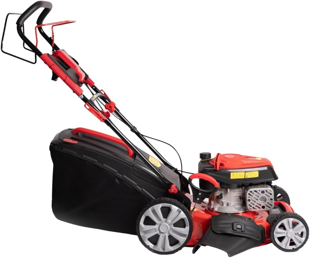 etezen Tondeuse à gazon à explosion automotrice 4in1-4 CV, Tondeuse à gazon thermique autoportée - Moteur 170cc 4 temps avec autotraction - Largeur de coupe 51 cm - Mulching - Panier de collecte 60L