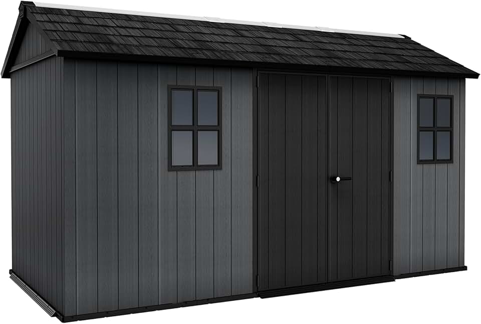 etezen - Newton Plus - abri de jardin 8,6m² gris bois - 1375-8