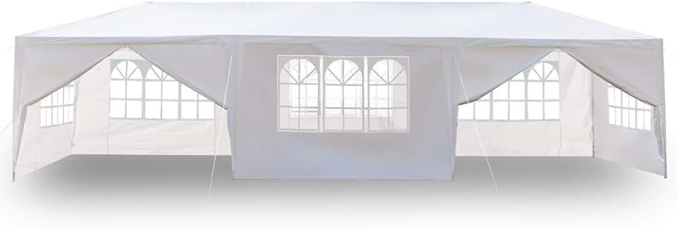 etezen - tonnelle pliante série PE - 3x9m - imperméable, 8 parois, anti-UV, bâche épaisse