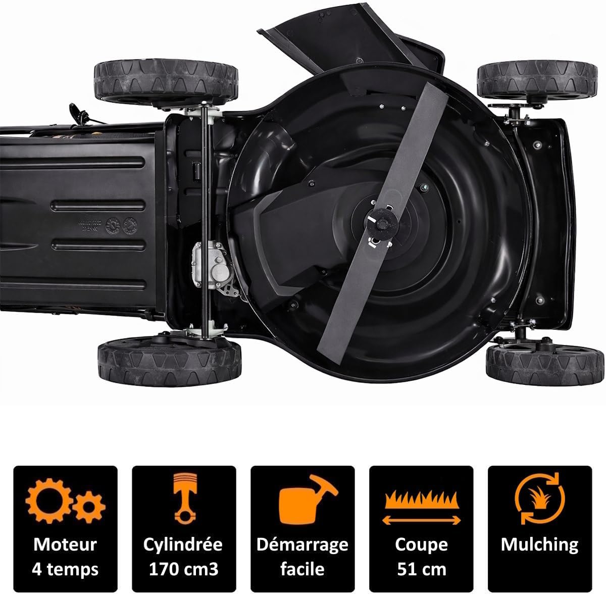 etezen - tondeuse tractée - 170 cm³ - moteur GCV 170
