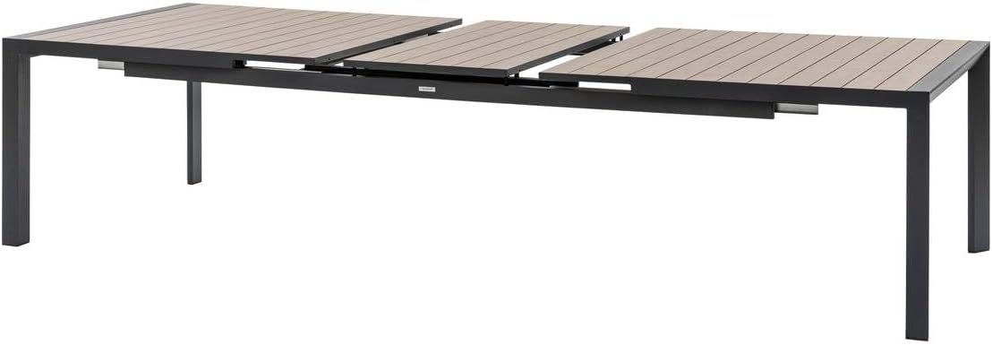 etezen - Evasion - grande table extensible 14 places - aluminium effet bois, rallonge, extérieur