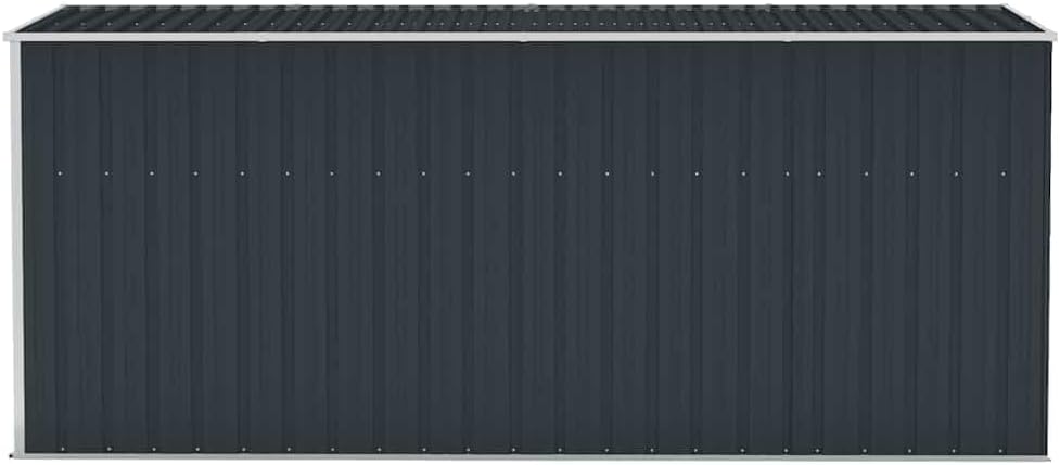 etezen Abri de Jardin Mural Anthracite 118x382x178 cm Acier,Structures extérieures, Cabanes & abris de Jardin,316231