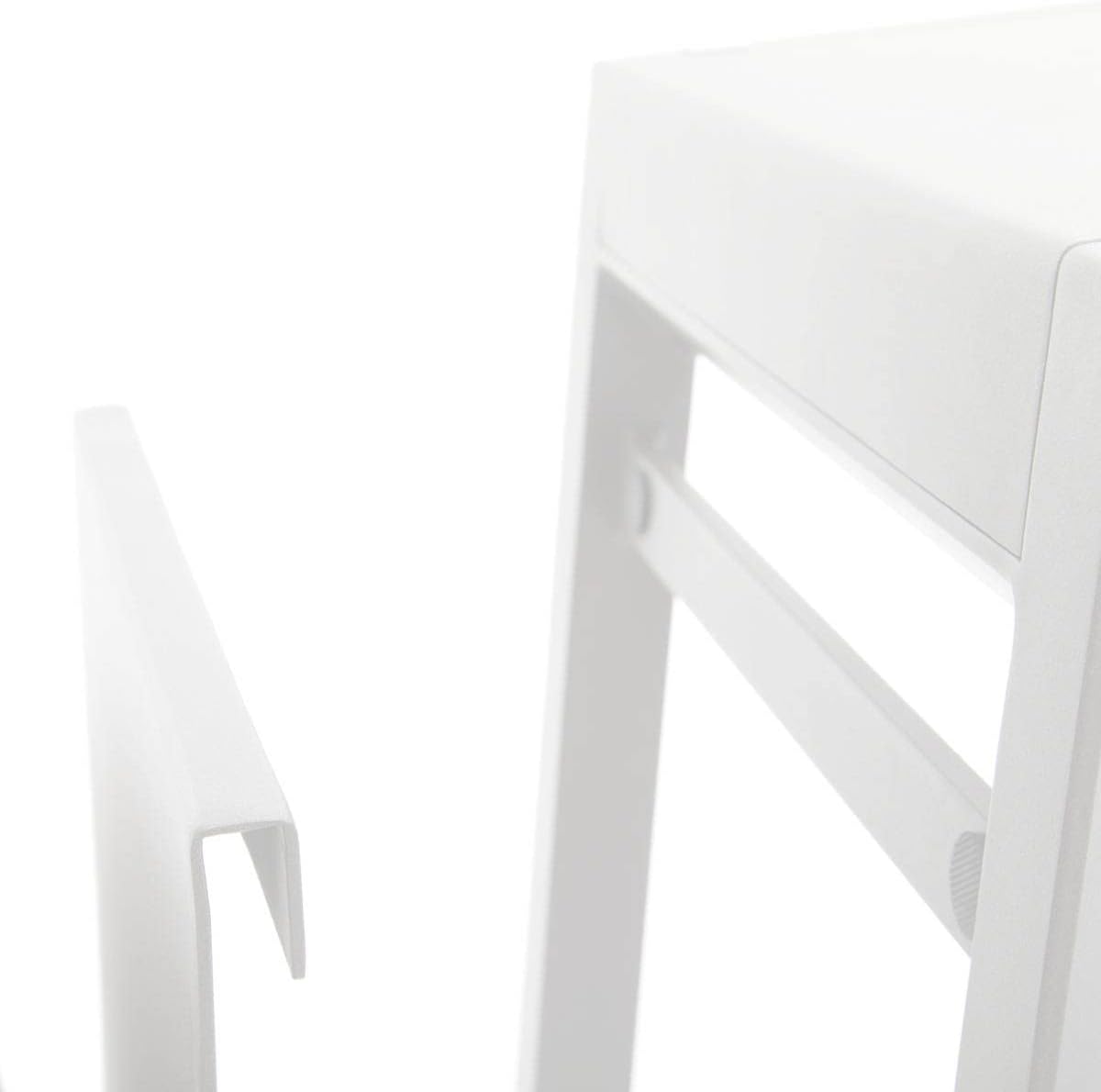 etezen - table d'appoint Allure - 50x50 cm - acier blanc