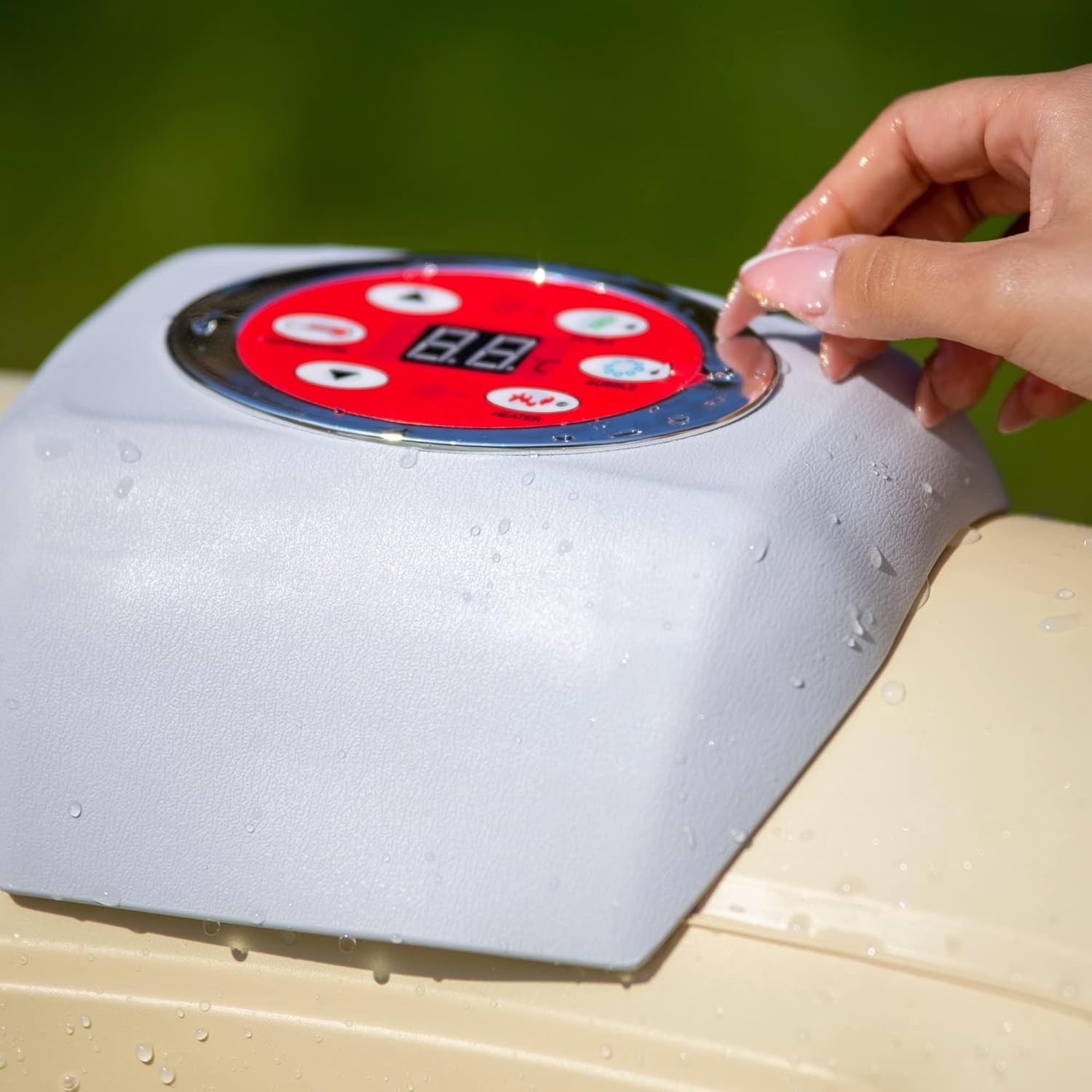 etezen - Bain à remous Ovale - 190x120x65 cm - Pompe 30 W, 550 L