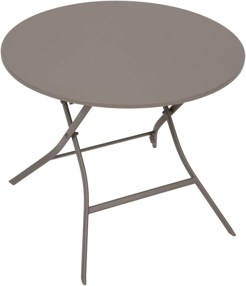 etezen - Greensboro - table pliante ronde acier antirouille 4 places