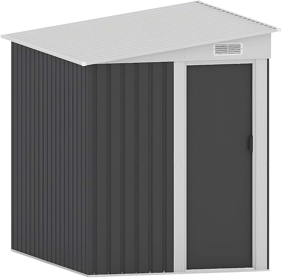 etezen - Daxton série - abri de jardin adossé 3,15 m² acier galvanisé anthracite