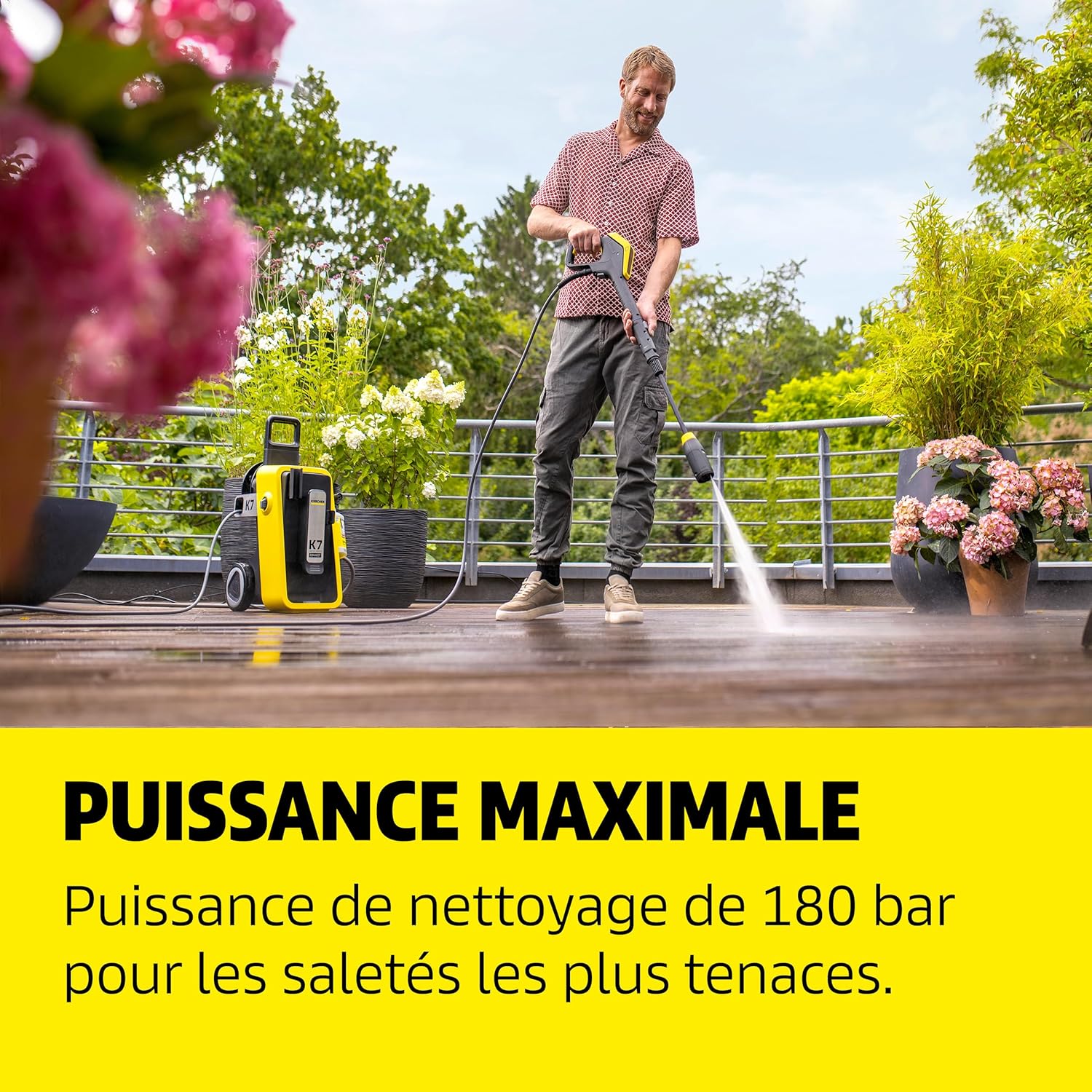 etezen - K 7 Premium Connect - 180 bars, 600 l/h - Enrouleur, appli contrôle