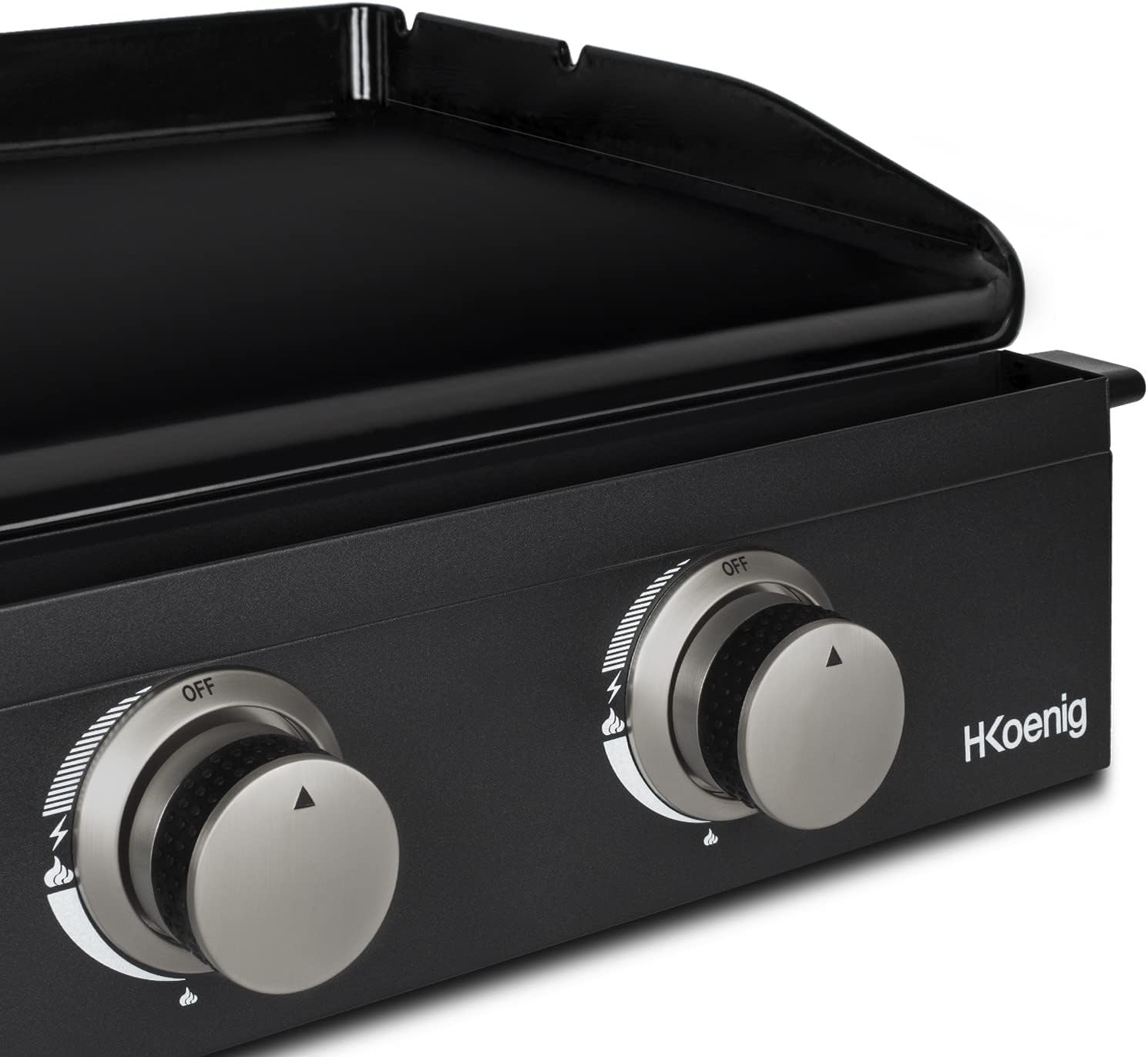 etezen - plancha gaz 2 brûleurs - acier inox, fonte, jusqu'à 350°C - PLX1022