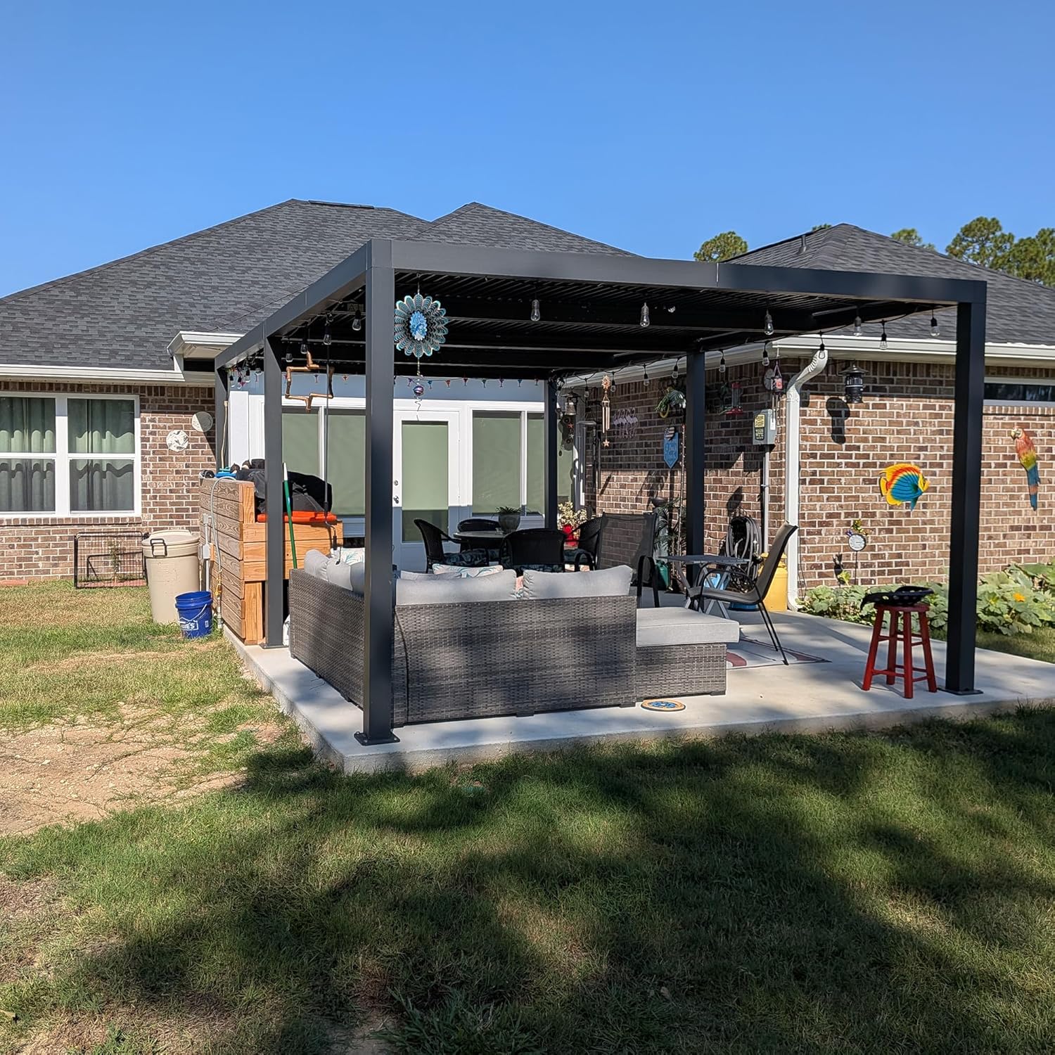 etezen - Pergola bioclimatique - 6x3,68m - aluminium lames orientables