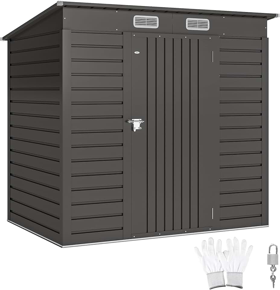 etezen - Abri de jardin métal - 191x130x183cm - acier galvanisé, portes verrouillables, aérations