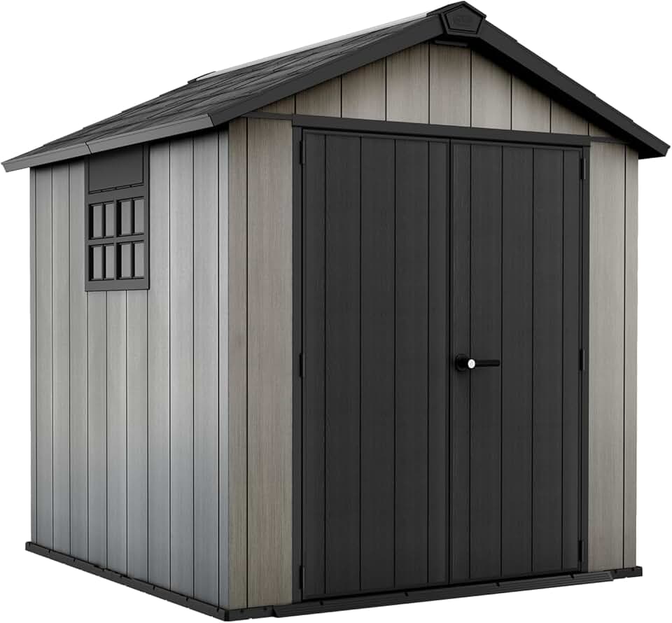 etezen - etezen abri de jardin résine 4,5 m² double porte bois 757