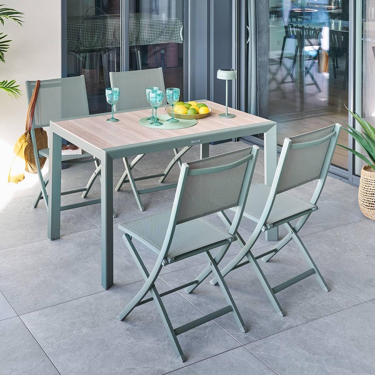 etezen - Table Evasion 4 places - beige lin/laurier - conviviale