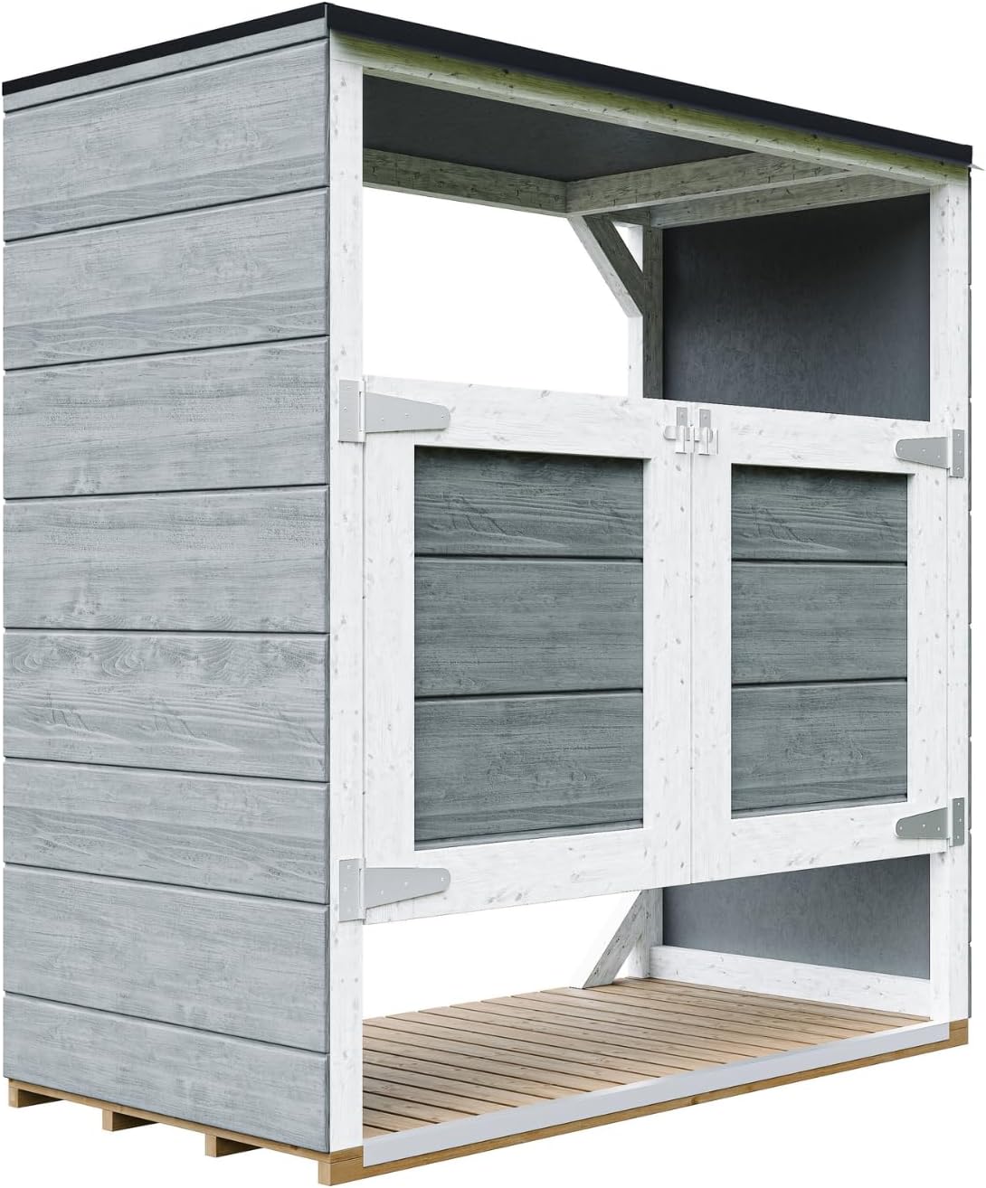 etezen - Abri de jardin extérieur 2x240L, acier, rangement poubelles M980A-CAVERN Steel