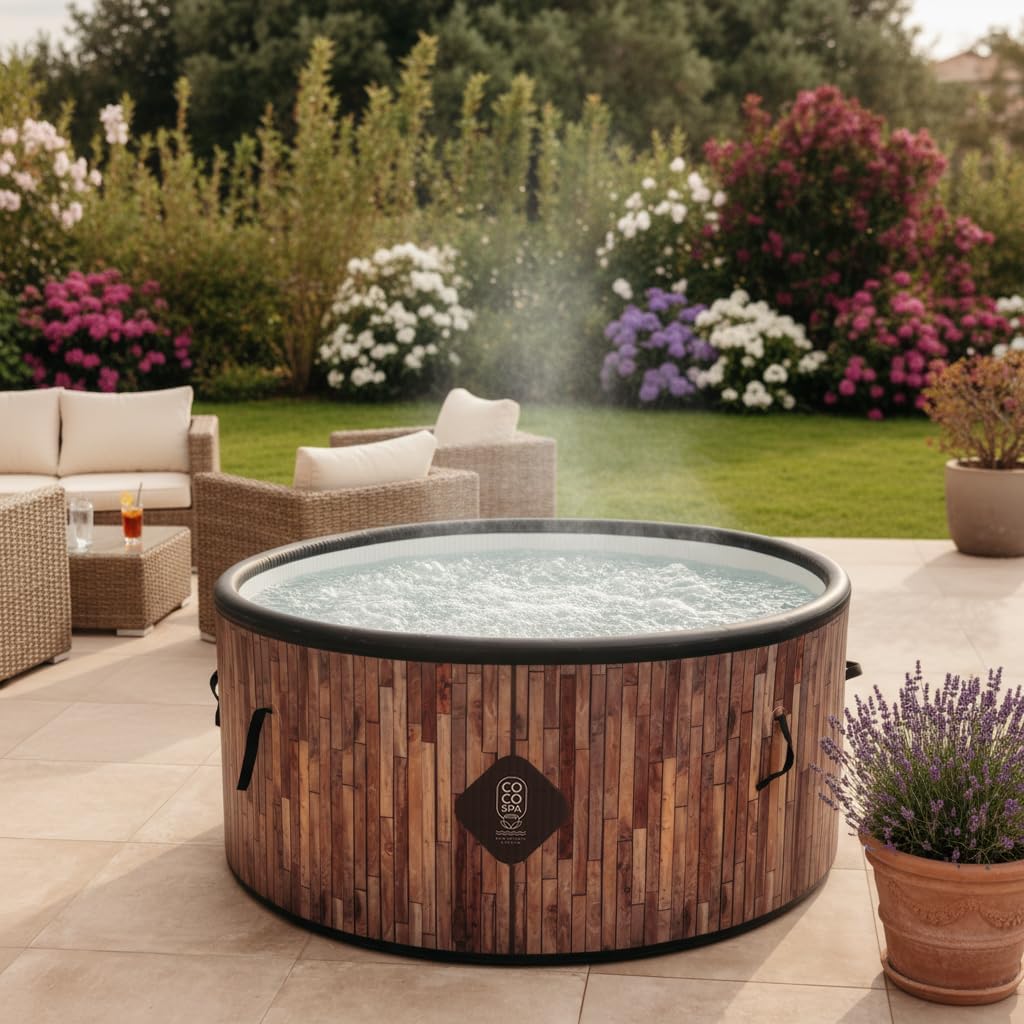etezen Bali Spa Gonflable - 150 cm de diamètre - 800 litres - Moteur 2240 W - 2 à 4 Personnes - Massage 140 Jets