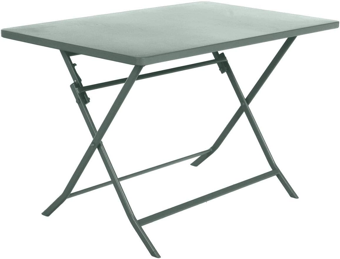 etezen - Greensboro - table pliante 4 places acier vert olive